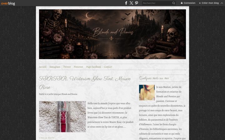 Screenshot of blondeandpeonies.fr