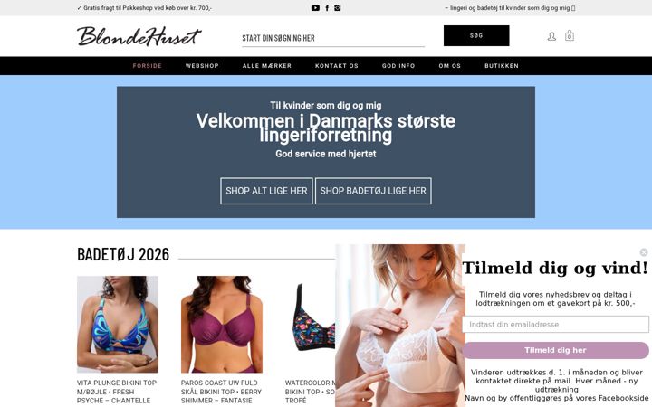Screenshot of blondehuset.dk