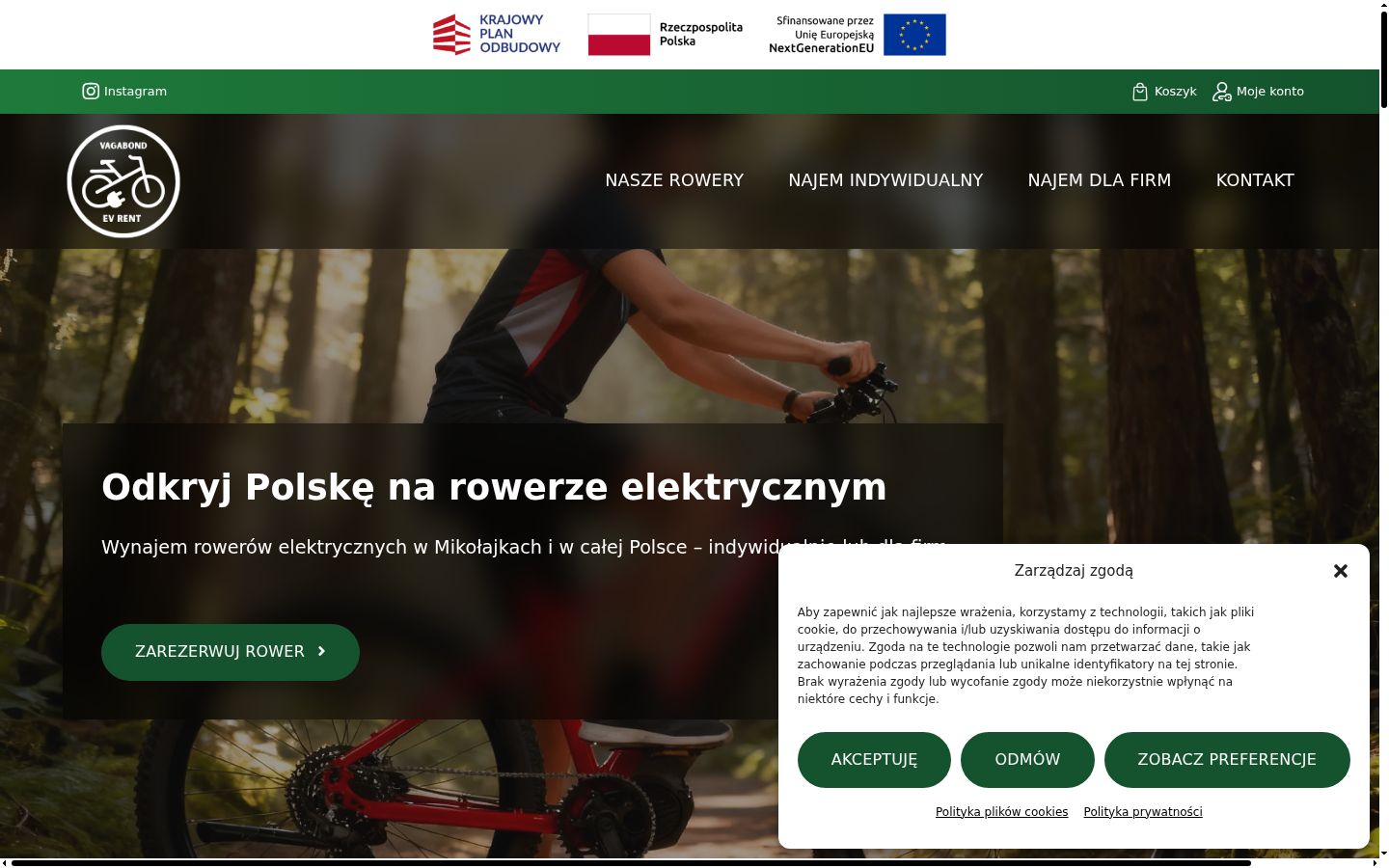 Snímek obrazovky baneru souhlasu zobrazeného před jakoukoli interakcí