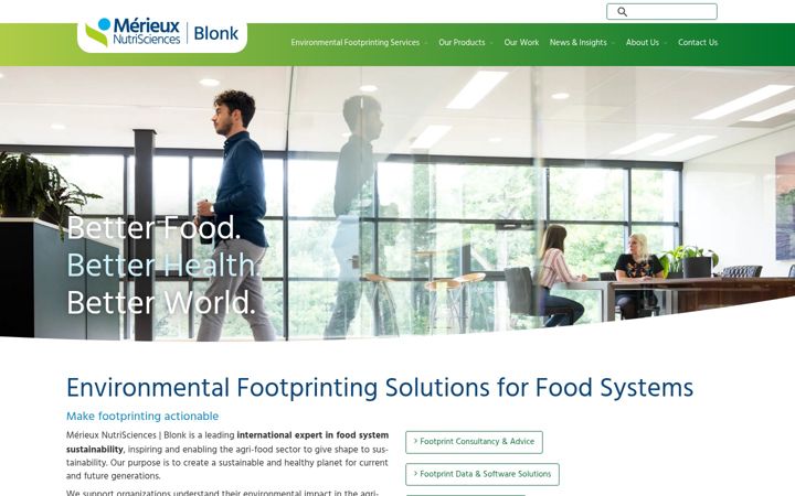 Screenshot of blonksustainability.com