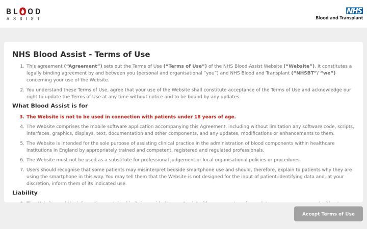 Screenshot of bloodassist.co.uk