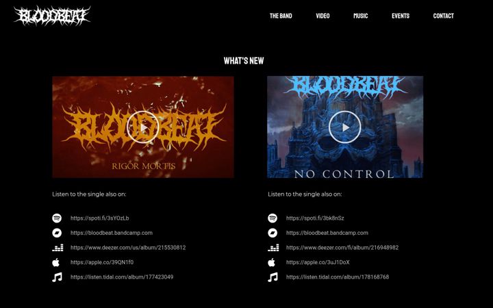 Screenshot of bloodbeat.de