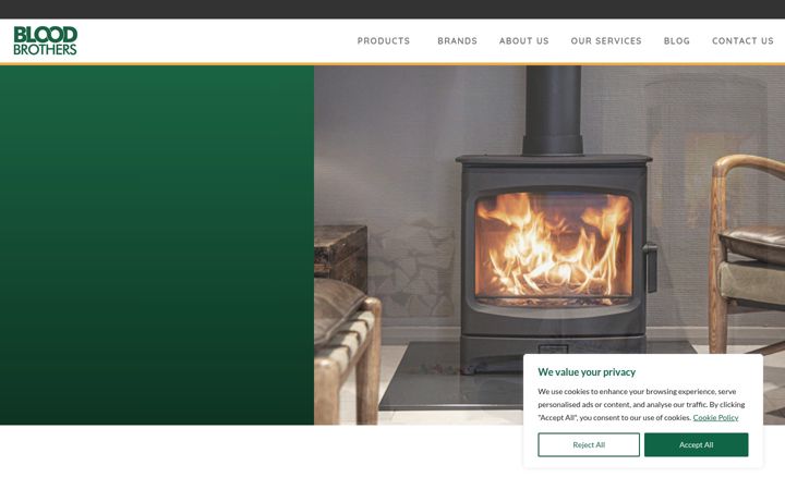 Screenshot of bloodbrothersstoves.com