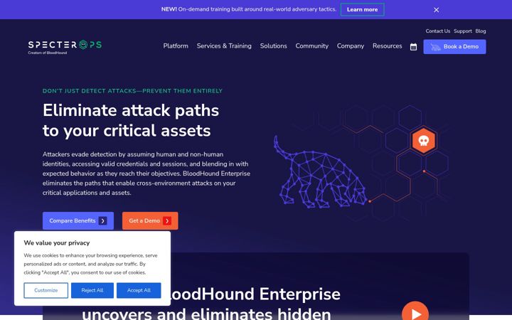 Screenshot of bloodhoundenterprise.io