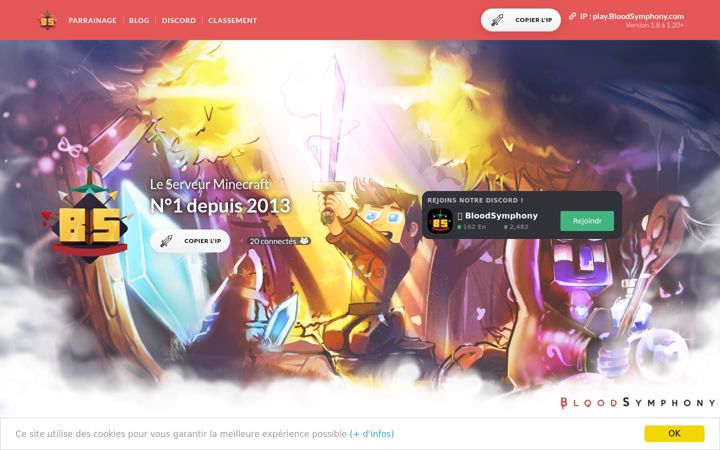 Screenshot of bloodsymphony.com