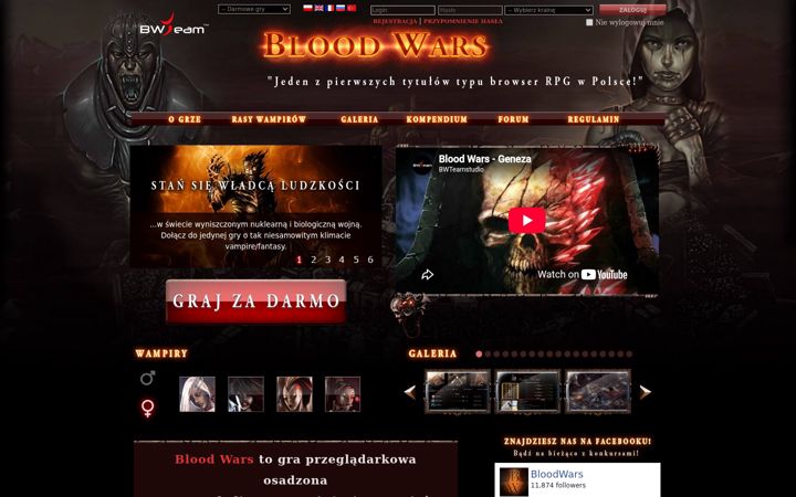 Screenshot of bloodwars.pl
