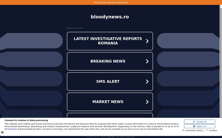 Screenshot of bloodynews.ro