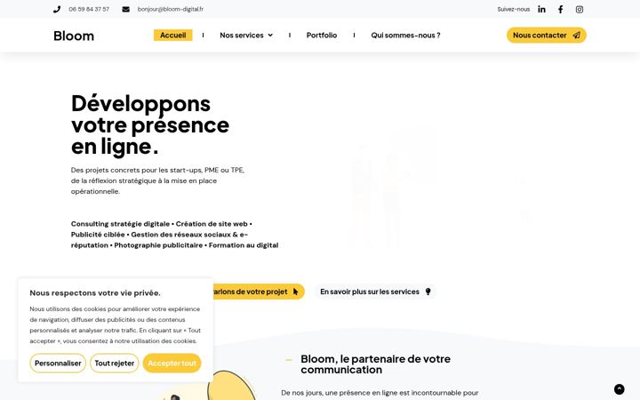 Screenshot of bloom-digital.fr