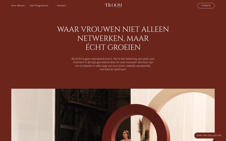 Ekrano kopija bloom-event.nl