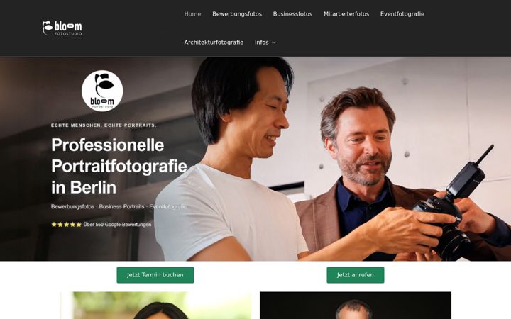 Screenshot of bloom-fotostudio.de