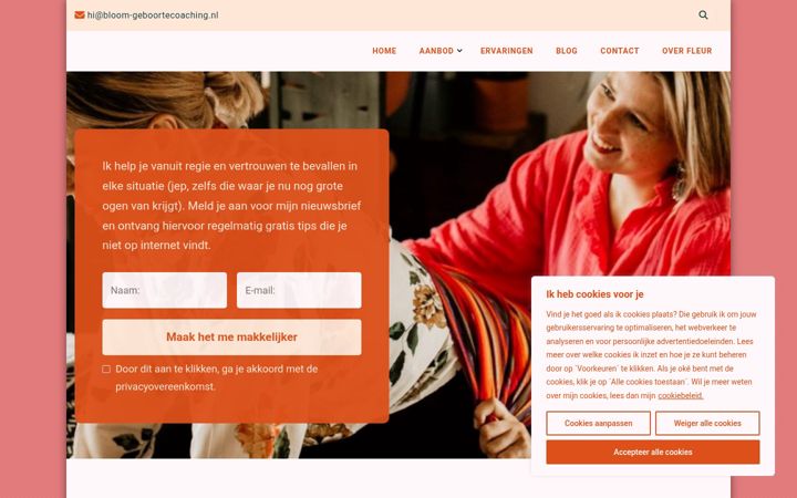 Ekrano kopija bloom-geboortecoaching.nl