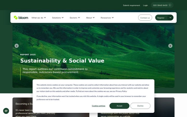Screenshot of bloom.services