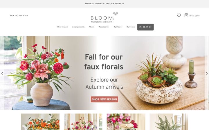 Ekraanipilt saidist bloom.uk.com