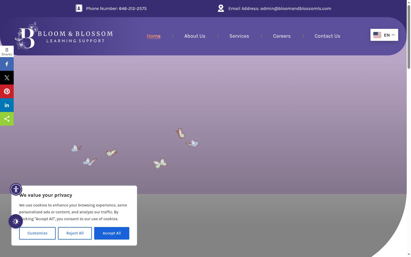 Screenshot του banner συγκατάθεσης που εμφανίστηκε πριν από οποιαδήποτε αλληλεπίδραση