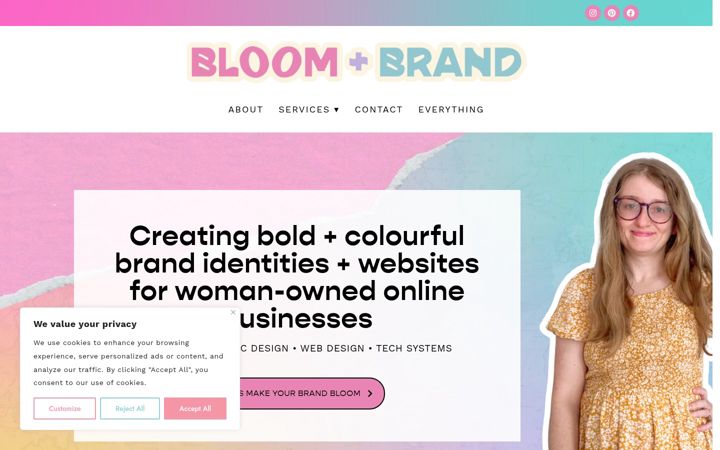 Screenshot του bloomandbrand.com
