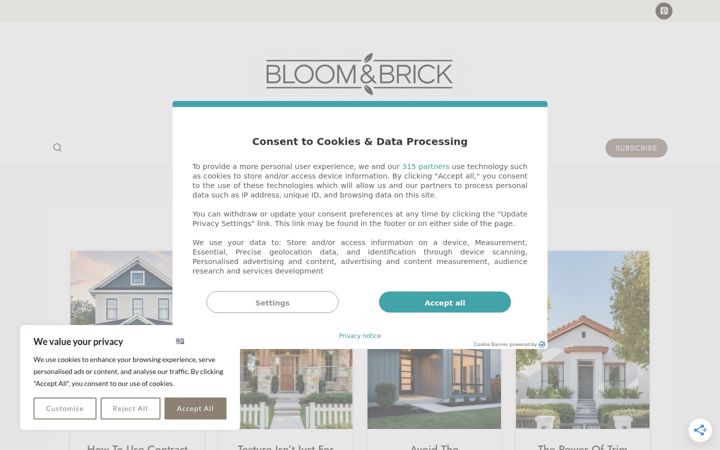 Screenshot του bloomandbrick.com