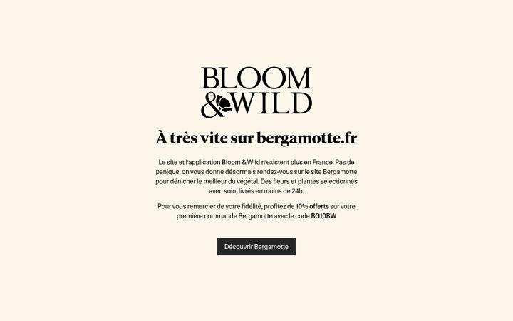 Screenshot of bloomandwild.fr