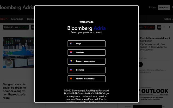 Screenshot of bloombergadria.com