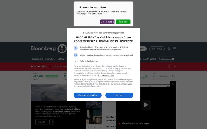 Screenshot van bloomberght.com