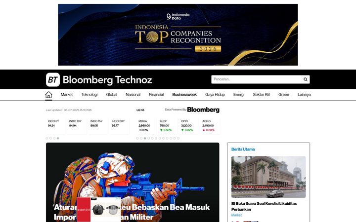 Skærmbillede af bloombergtechnoz.com