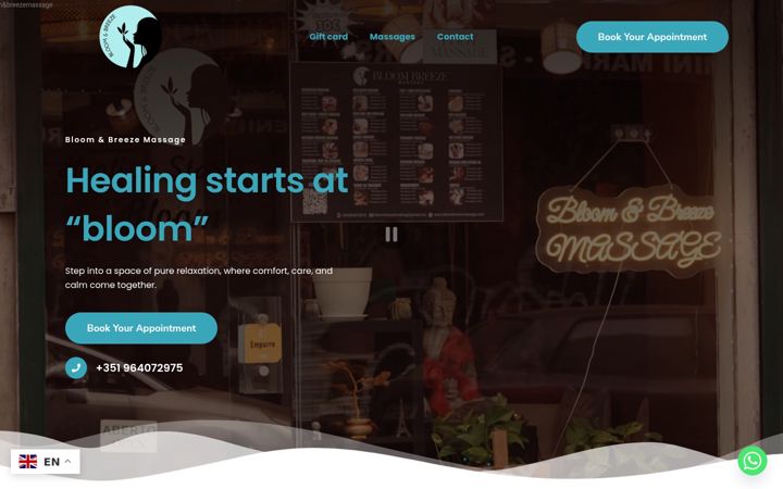 Screenshot of bloombreezemassage.com