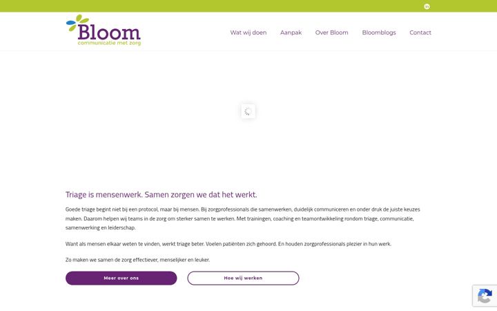 Screenshot ta' bloomcommunicatie.nl