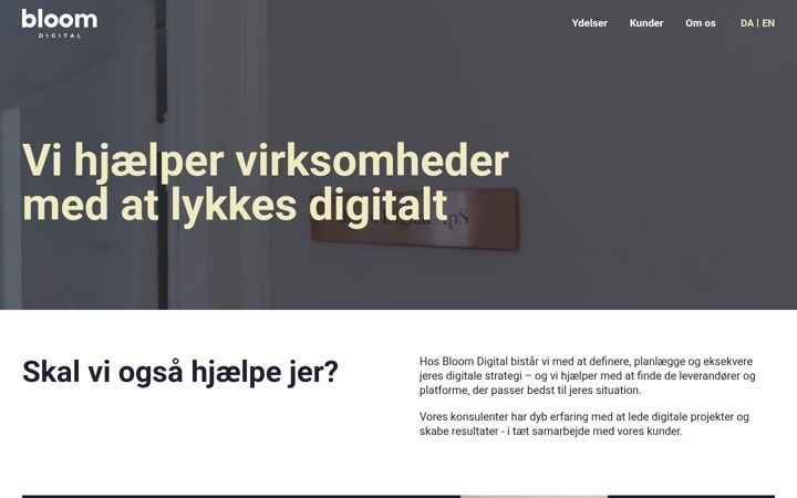Screenshot of bloomdigital.dk