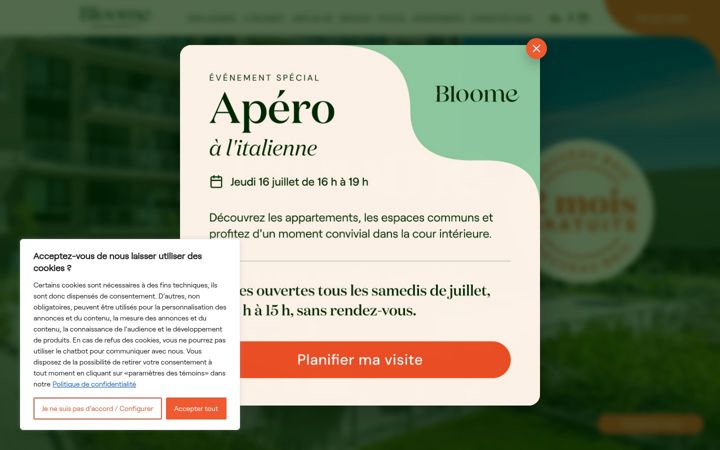 Screenshot of bloomeappartements.com