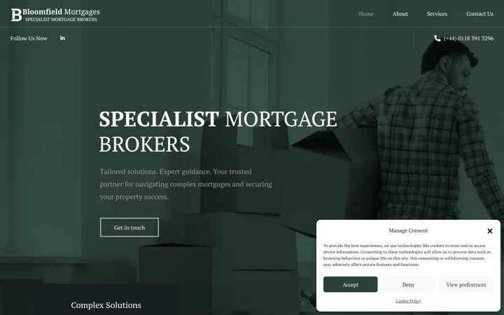 Screenshot of bloomfieldmortgages.co.uk