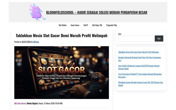 Screenshot of bloomfieldschool.net