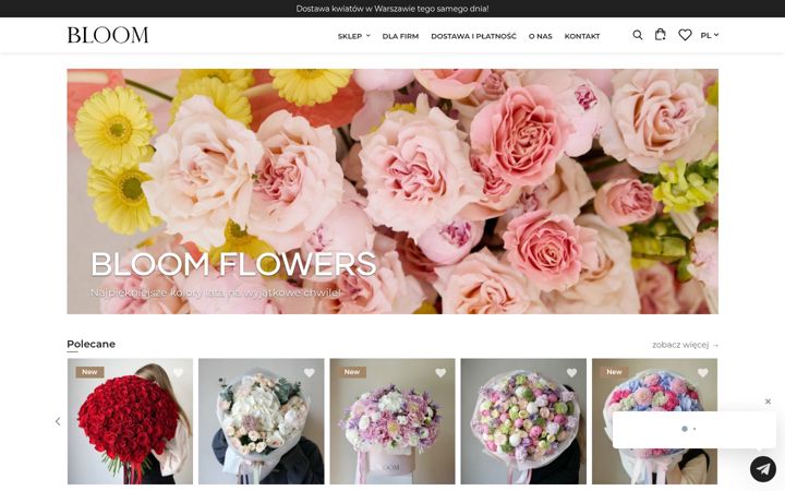Screenshot of bloomflowers.pl