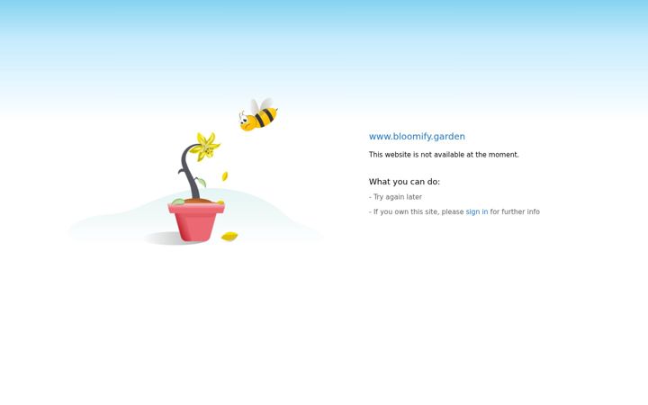Screenshot of bloomify.garden