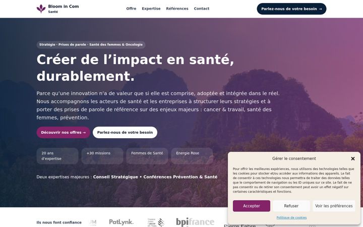 Screenshot of bloomincom.com