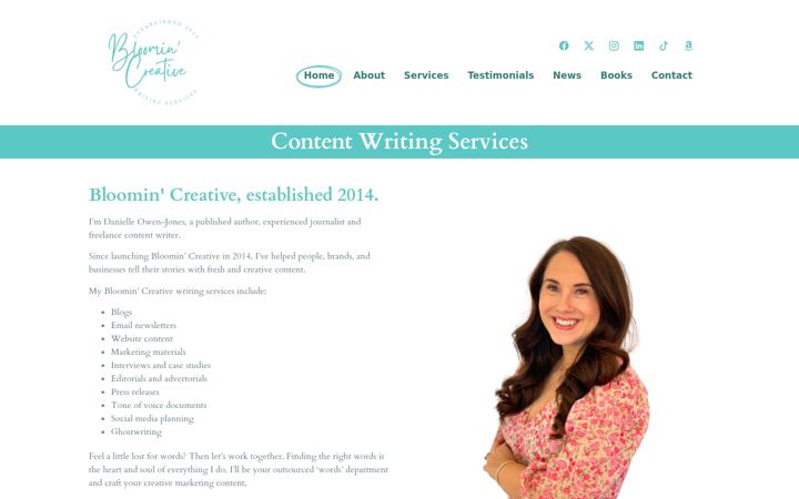 Screenshot of bloomincreative.co.uk