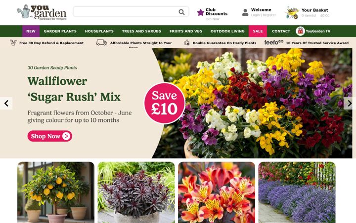 Screenshot of bloomingdirect.com