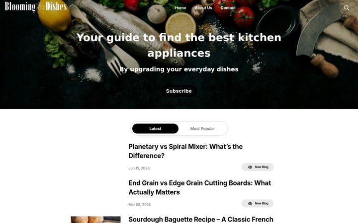 Screenshot of bloomingdishes.com
