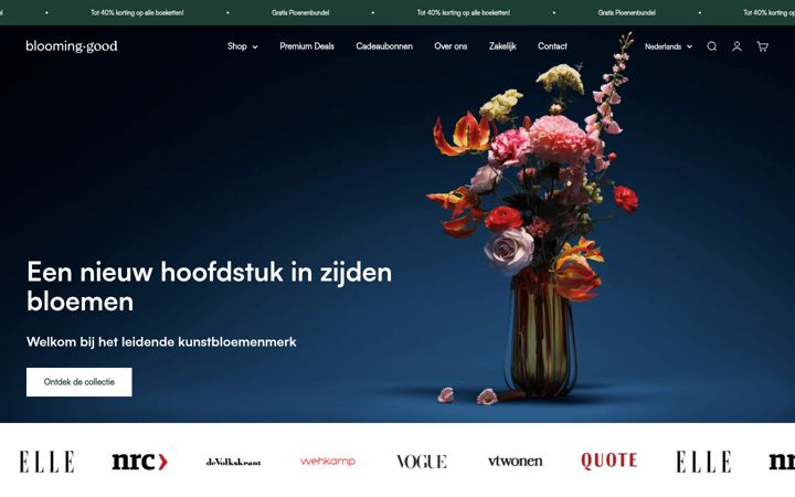 Screenshot of bloominggood.nl