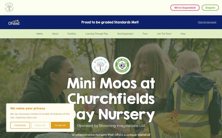 Screenshot of bloomingimaginations.co.uk