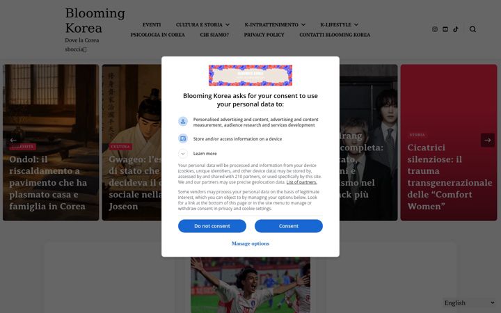 Screenshot di bloomingkorea.it
