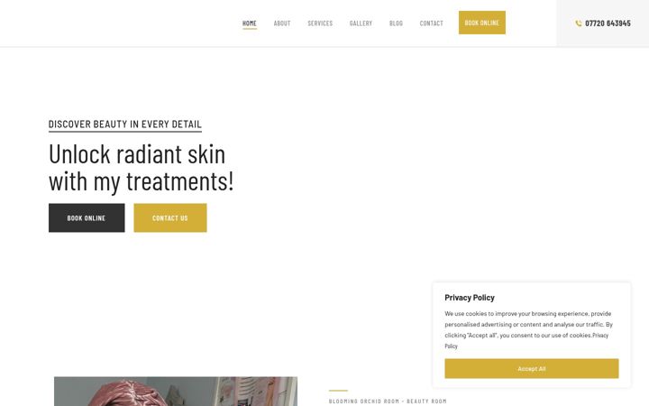 Screenshot of bloomingorchidroom.co.uk