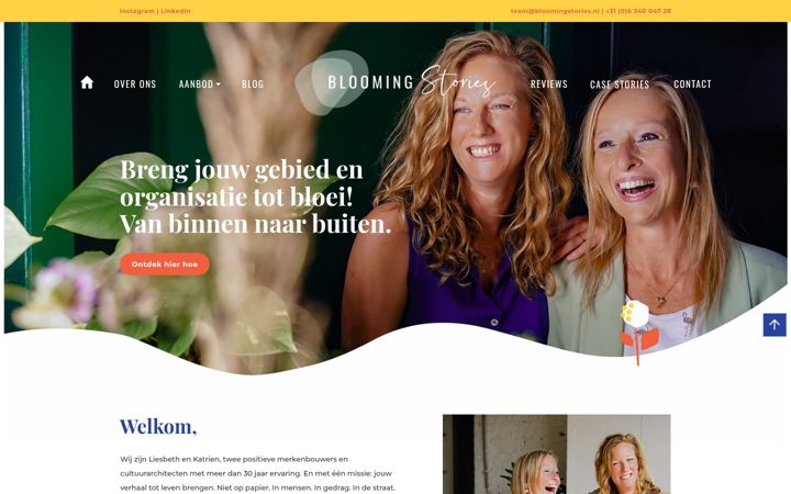 Screenshot of bloomingstories.nl