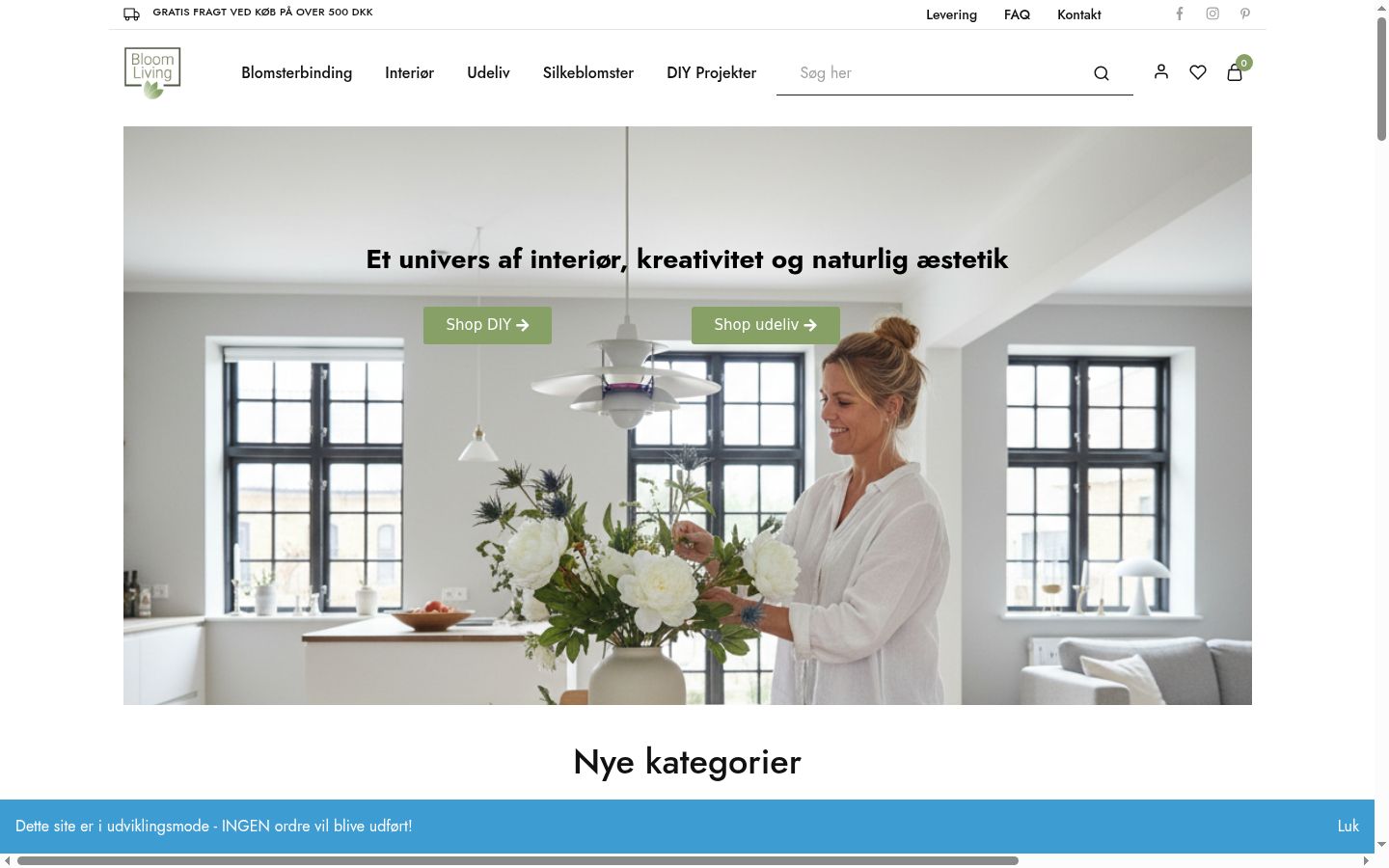 Skjermbilde av samtykkebanneret slik det vises før noen interaksjon