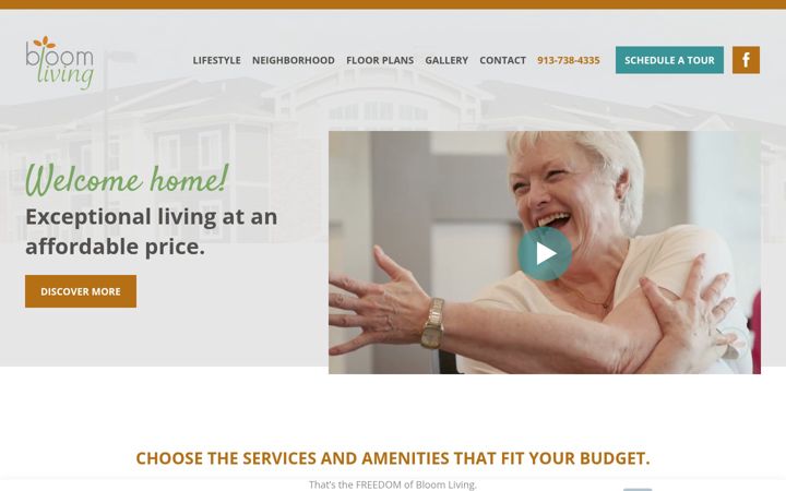 Screenshot of bloomlivingusa.com