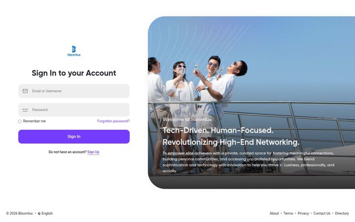 Screenshot of bloomlux.life