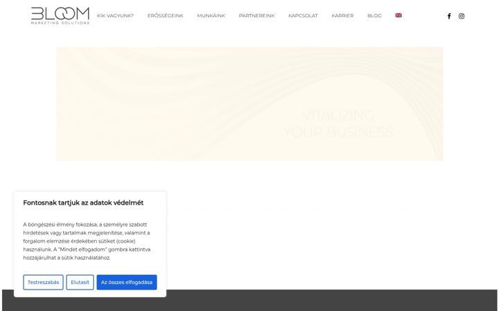 Ekraanipilt saidist bloommarketing.hu