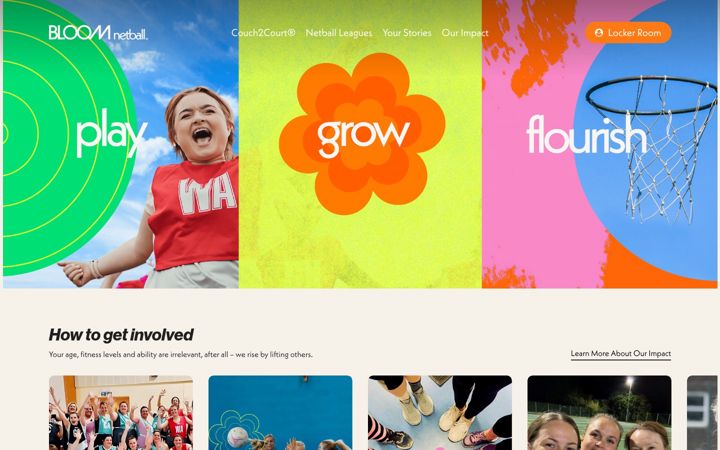 Screenshot of bloomnetball.co.uk