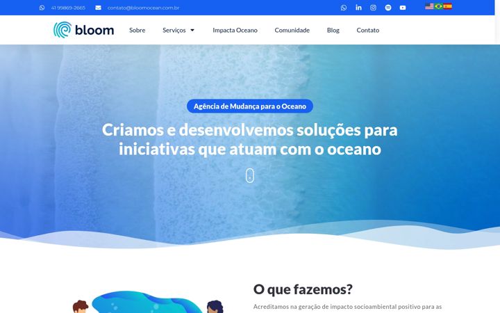 Screenshot of bloomocean.com.br