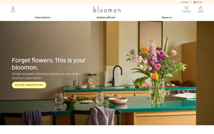 Screenshot di bloomon.co.uk