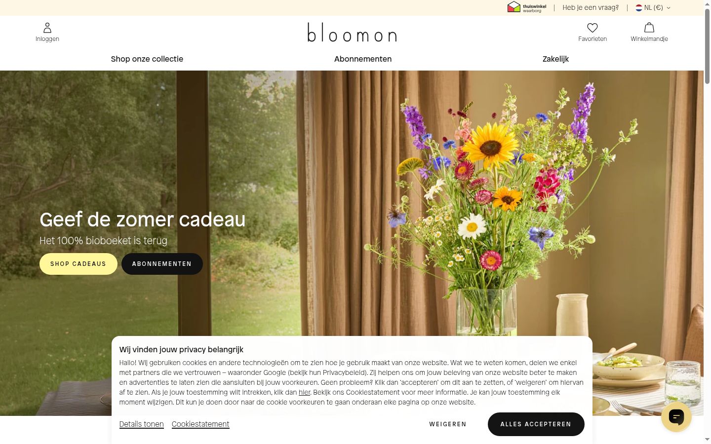 Screenshot tal-banner tal-kunsens muri qabel kwalunkwe interazzjoni