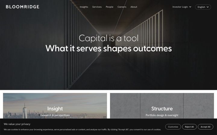 Screenshot of bloomridge.com